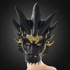 Plastic Dragon Head Mask Full Face Masquerade Mask Halloween Mask  Nightclub