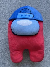 Among Us Series 2 Huggable Plush Soft Toy Crewmate Figure 30cm - Red Blue Hat