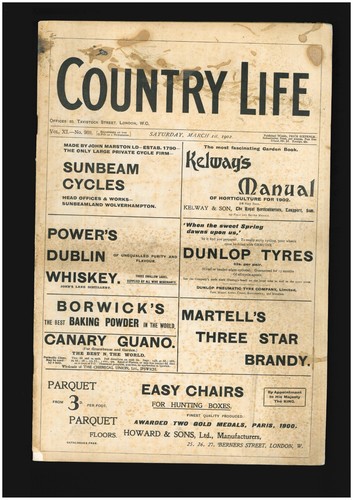 Country life magazine - country, back