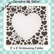 Embossing Folder - HEARTS -LOVE - Valentine  5 x 5 inch - 12.5cm x 12.5cm -Craft
