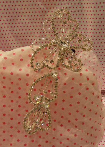Diamante crystal butterfly - crystal,