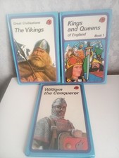 3  LADYBIRD VINTAGE BOOKS  SERIES 561 THE VIKINGS KINGS AND QUEENS WILLIAM CONQ