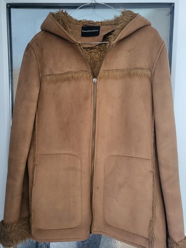 Brown fur lined - fur, suede