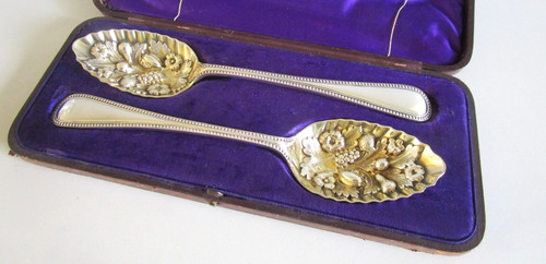Pair victorian silver - victorian,