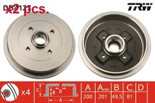 X2 PCS REAR BRAKING DRUM BRAKE