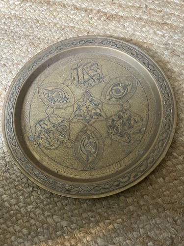 Antique brass tray - antique,