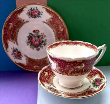 Vintage Coalport China Tea Trio, Teacup,Saucer &Tea Plate “Montrose Pink”🌸💐❤️