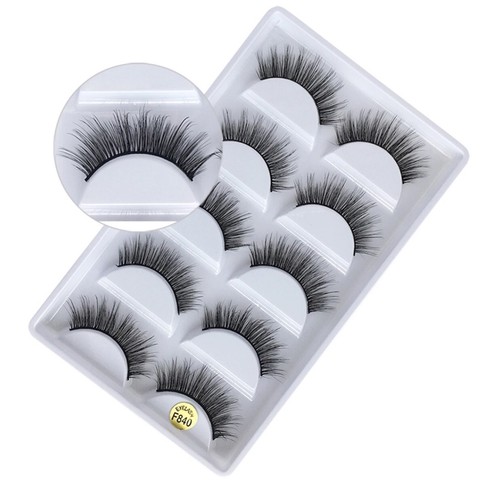Mink false eyelashes - 2x,