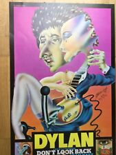 1969 Alan Aldridge Don’t Look Back Bob Dylan Signed Poster Rare Film - Hapshash 