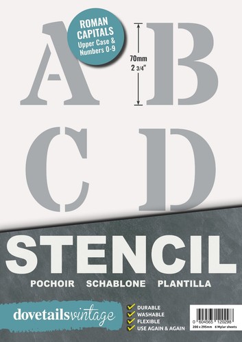 Letter stencil set - set, roman