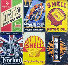 Motorbike Car Metal Signs Oil