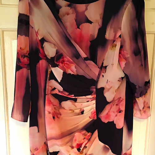 Kaliko floral chiffon dress - chiffon, uk