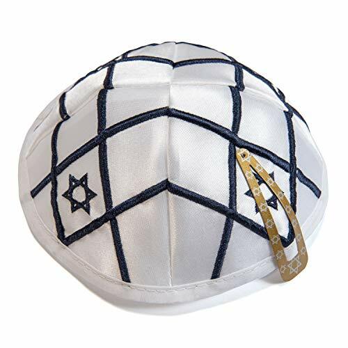 Satin 20cm white navy blue - satin,