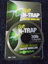 KORDA N-TRAP SOFT COATED HOOK-LINK 30LB WEEDY GREEN (20M) CARP FISHING KNT03