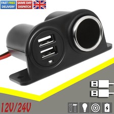 12V Dual USB Car Cigarette