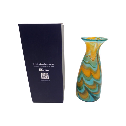 Mdina glass turquoise with - turquoise,