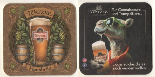 Beer mat brauhaus watzke - beer,