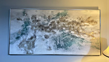 Stunning acrylic on Canvas Large Abstract framed painting Tranquil cloudscape