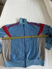 vintage adidas originals velour tracksuit Jacket Medium Blue Red Grey Retro