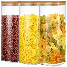 3/6-Pack Storage Jars Glass