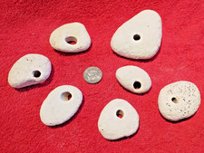 7 x Natural Chalk Hag Stones