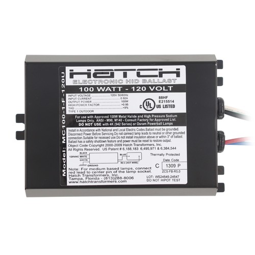 Hatch lighting mc100 120u - hatch, mc100-1-f-120u