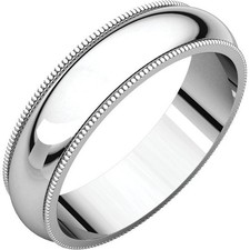 5mm Solid Platinum 950