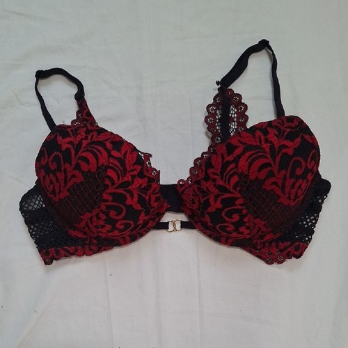 Senza red and black lace - red,