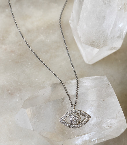 Diamond eye necklace - eye,