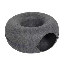 Round Felt Cat Tunnel Bed