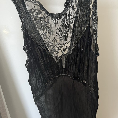 Antique 1920 black silk - antique,