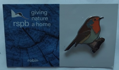 Rspb pin badge robin on - pin, a