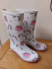 NEXT Girls' Unicorn Children's Wellie Boot Size Uk4 / 37 Euro Worn Twice 