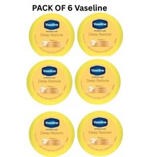6 X Vaseline Restore Intensive Care Deep Body Cream Moisture 75ML 24hrs Delivery