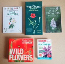 5 BRITISH WILD FLOWER BOOKS -