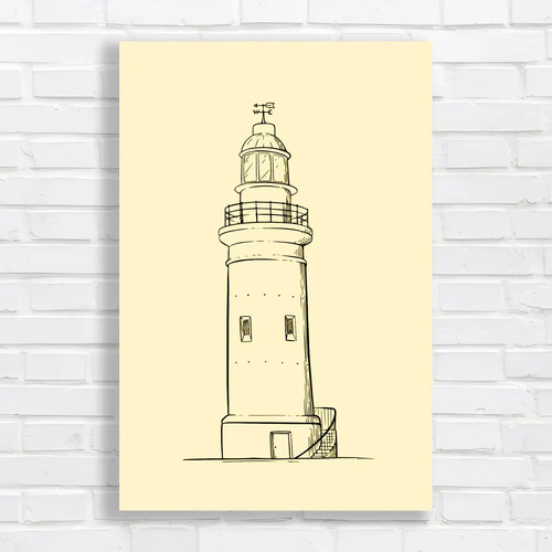 Minimalist lighthouse yellow - minimalist,