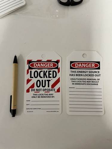 Pcs security lock out tag - security,