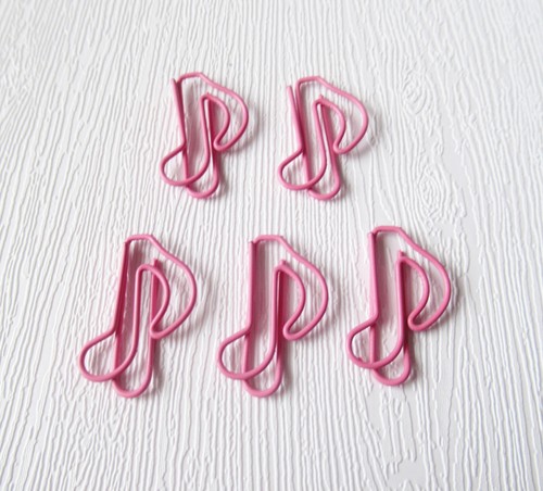 Pink music note shaped - pink,