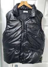 Mens Black - Stone Island Down Garment Dyed Bodywarmer Gilet Jacket Size M