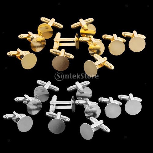 Cufflinks blank 15mm round - blank,