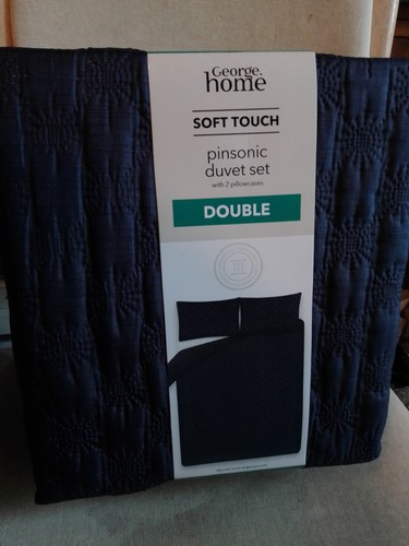Navy blue textured - bedding, set