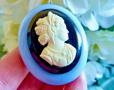 Large Vintage Celluloid Cameo