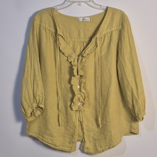 CUT LOOSE Linen Blouse Large