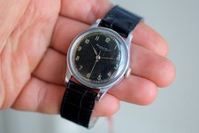 IWC Hermet Cal. 61 Super Rare 1938 Watch 34.5mm Original Black Dial Portuguese