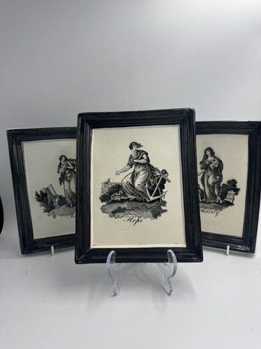Antique pearlware plaques - antique,