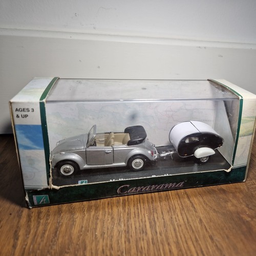 Cararama beetle and trailer - vw,