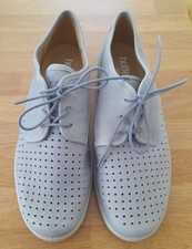 MENS HOTTER SHADE LIGHT BLUE  LEATHER LACE UP SUMMER SHOES - SIZE 9 EXF - BNWOB