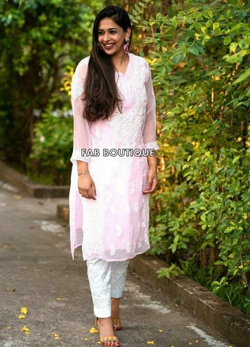 Handmade chikankari georgette - handmade,