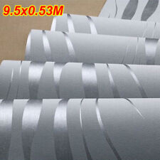 Silver Grey 3D Damask Wave