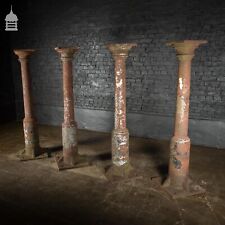 Iron Columns, Set of 4 19th C Cast Pillars Stanchions
